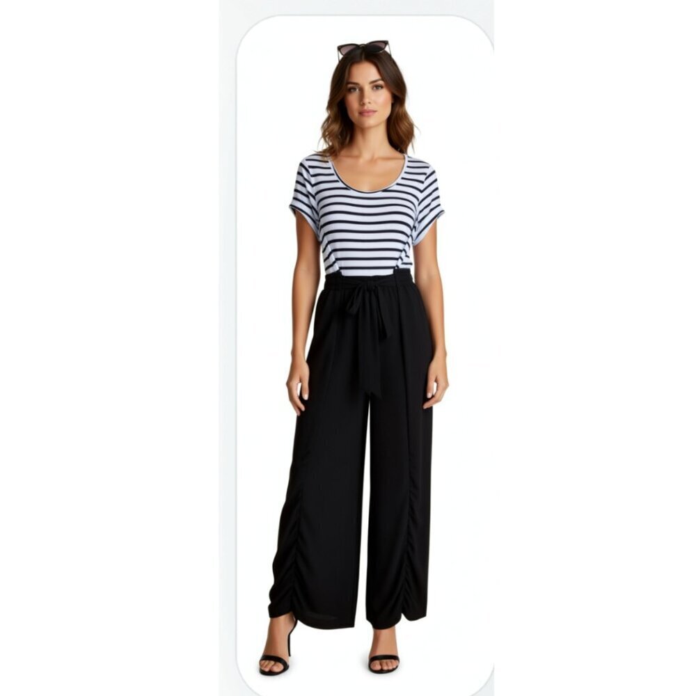 Just Be black & white adorable jumpsuit Size1X NWT (A54)